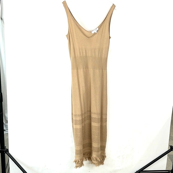Intermix Celia Beige Sleeveless Knit Maxi Dress - Picture 2 of 8